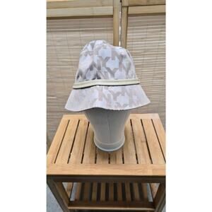 New York & Company Houndstooth Bucket Hat Beige Taupe Neutral